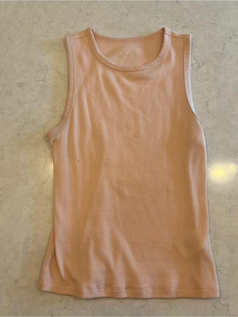 American Eagle Outfitters Peach Ribbed Tank Top